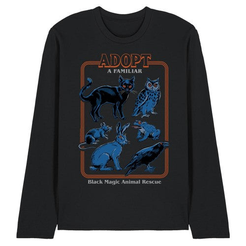 Front - Steven Rhodes Unisex Adult Adopt A Familiar Long-Sleeved T-Shirt