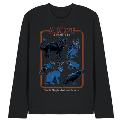Front - Steven Rhodes Unisex Adult Adopt A Familiar Long-Sleeved T-Shirt