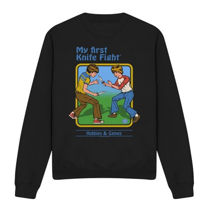 Front - Steven Rhodes Unisex Adult My First Knife Fight Sweatshirt