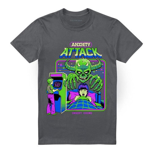 Front - Steven Rhodes Unisex Adult Anxiety Attack T-Shirt