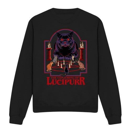 Front - Steven Rhodes Unisex Adult Lucipurr Sweatshirt