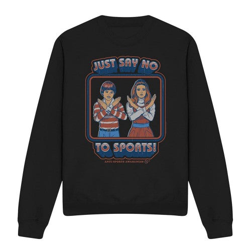 Front - Steven Rhodes Unisex Adult Say No To Sports Sweatshirt