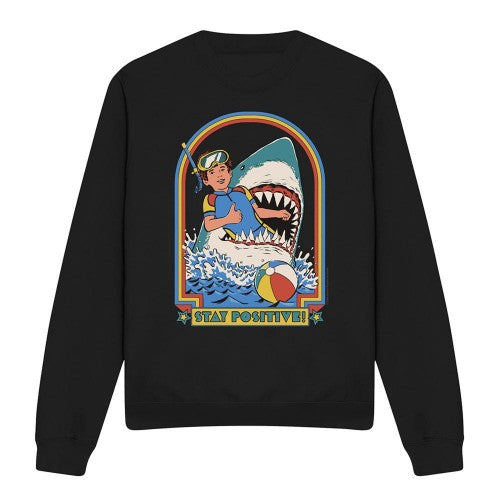 Front - Steven Rhodes Unisex Adult Stay Positive Sweatshirt