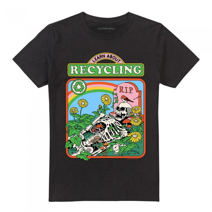 Front - Steven Rhodes Unisex Adult Learn About Recycling T-Shirt