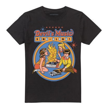 Front - Steven Rhodes Unisex Adult Devils Music Singalong T-Shirt