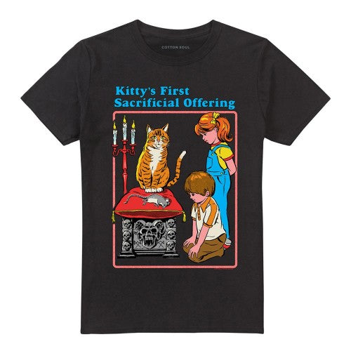 Front - Steven Rhodes Unisex Adult Kittys First Offering T-Shirt