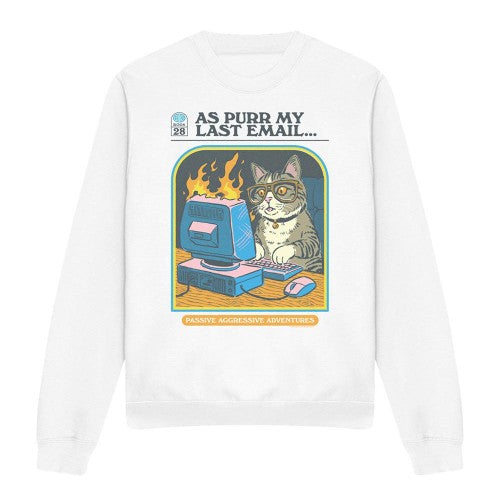 Front - Steven Rhodes Unisex Adult As Purr My Last Email Sweatshirt