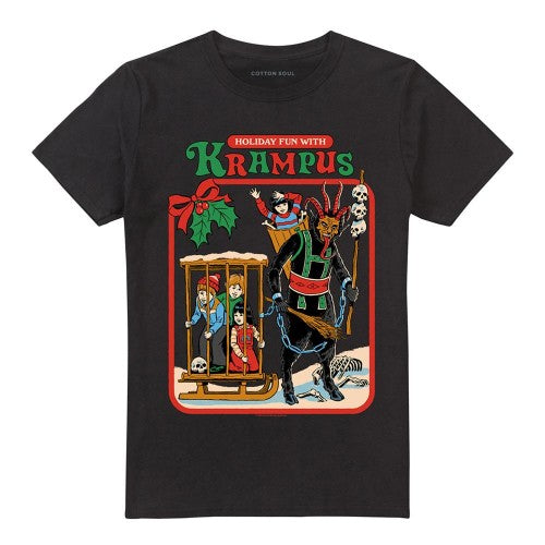 Front - Steven Rhodes Unisex Adult Fun With Krampus T-Shirt