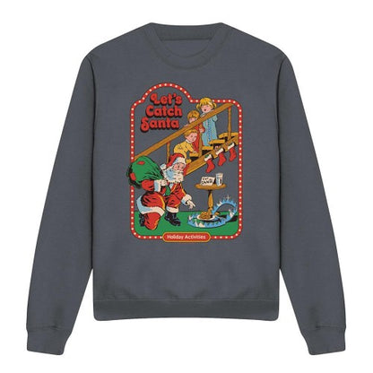 Front - Steven Rhodes Unisex Adult Let´s Catch Santa Sweatshirt