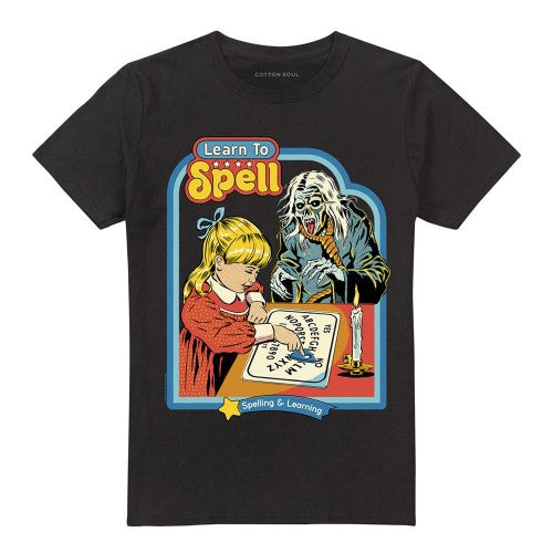 Front - Steven Rhodes Unisex Adult Learn To Spell T-Shirt