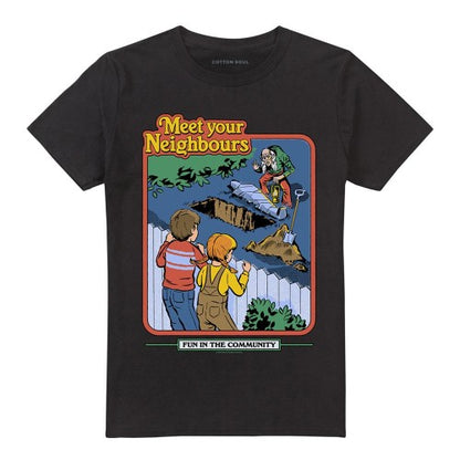 Front - Steven Rhodes Unisex Adult Meet Your Neighbours T-Shirt