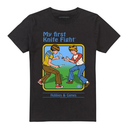 Front - Steven Rhodes Unisex Adult My First Knife Fight T-Shirt