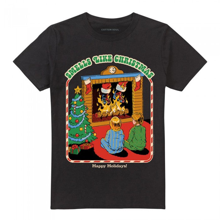 Front - Steven Rhodes Unisex Adult Smells Like Christmas T-Shirt