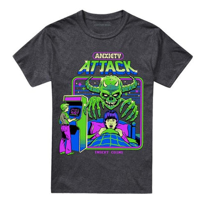 Front - Steven Rhodes Unisex Adult Anxiety Attack Heather T-Shirt