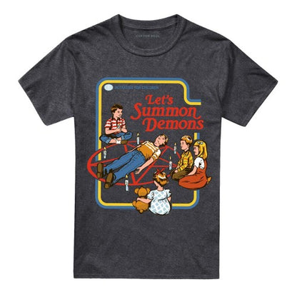 Front - Steven Rhodes Unisex Adult Lets Summon Demons Heather T-Shirt