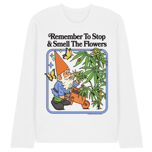 Front - Steven Rhodes Unisex Adult Smell The Flowers Long-Sleeved T-Shirt