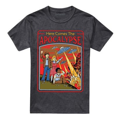 Front - Steven Rhodes Unisex Adult Here Comes The Apocalypse Heather T-Shirt