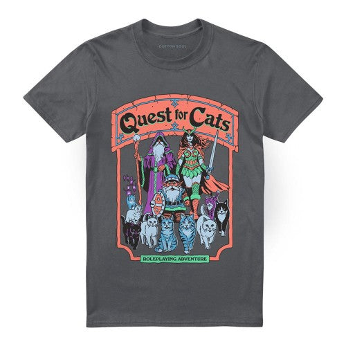 Front - Steven Rhodes Unisex Adult Quest For Cats T-Shirt
