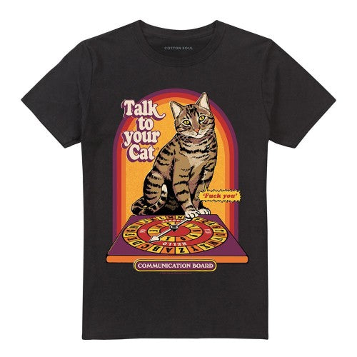 Front - Steven Rhodes Unisex Adult Talk To Your Cat T-Shirt
