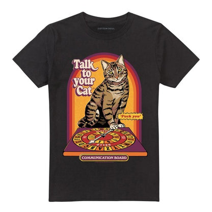 Front - Steven Rhodes Unisex Adult Talk To Your Cat T-Shirt