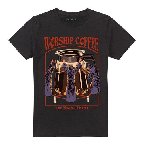 Front - Steven Rhodes Unisex Adult Worship Coffee T-Shirt