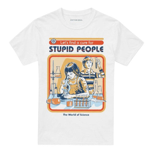 Front - Steven Rhodes Unisex Adult Let´s Find A Cure For Stupid People T-Shirt