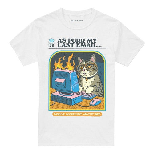 Front - Steven Rhodes Unisex Adult As Purr My Last Email T-Shirt