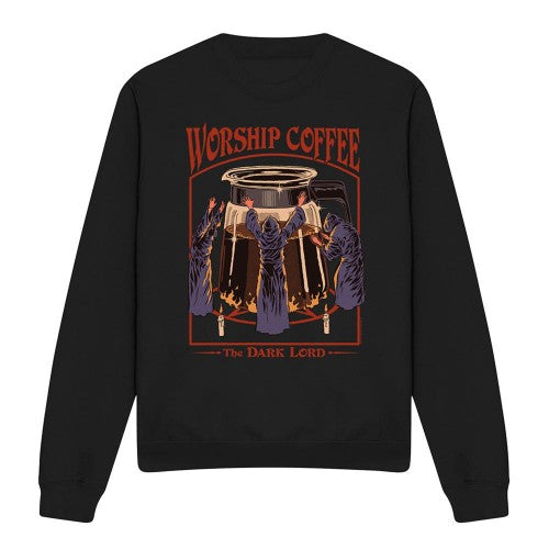 Front - Steven Rhodes Unisex Adult Worship Coffee Sweatshirt