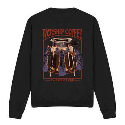 Front - Steven Rhodes Unisex Adult Worship Coffee Sweatshirt