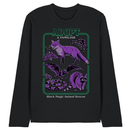 Front - Steven Rhodes Unisex Adult Adopt A Familiar Part 2 Long-Sleeved T-Shirt