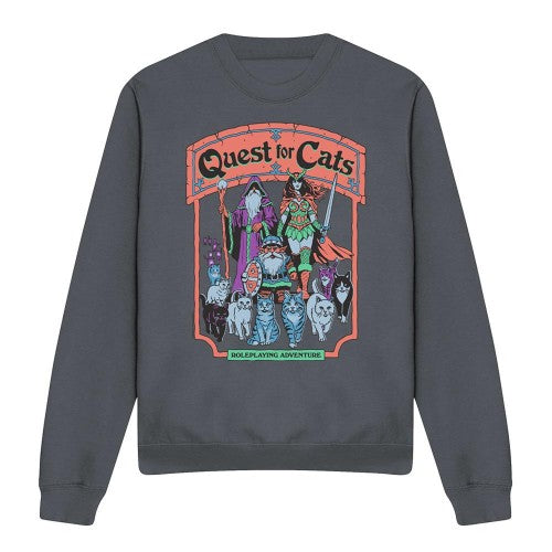 Front - Steven Rhodes Unisex Adult Quest For Cats Sweatshirt