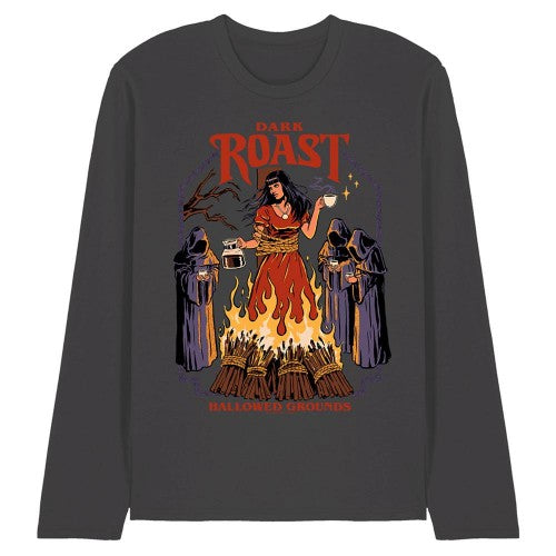 Front - Steven Rhodes Unisex Adult Dark Roast Long-Sleeved T-Shirt