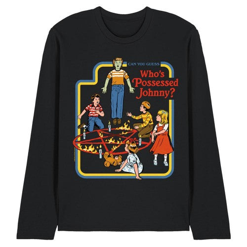 Front - Steven Rhodes Unisex Adult Who´s Possessed Johnny Long-Sleeved T-Shirt