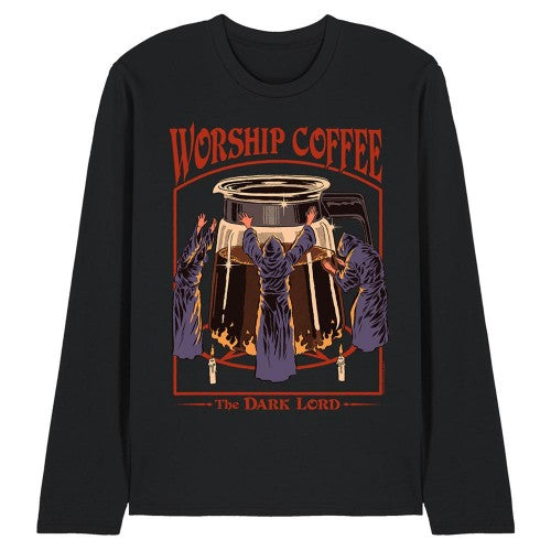 Front - Steven Rhodes Unisex Adult Worship Coffee Long-Sleeved T-Shirt