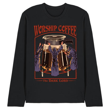 Front - Steven Rhodes Unisex Adult Worship Coffee Long-Sleeved T-Shirt