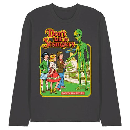 Front - Steven Rhodes Unisex Adult Don´t Talk To Strangers Long-Sleeved T-Shirt