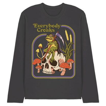Front - Steven Rhodes Unisex Adult Everybody Croaks Long-Sleeved T-Shirt