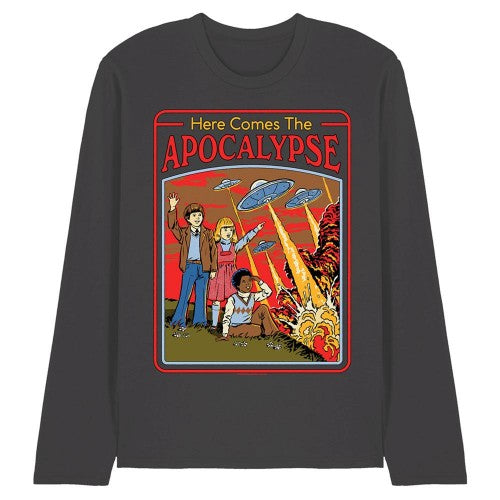 Front - Steven Rhodes Unisex Adult Here Comes The Apocalypse Long-Sleeved T-Shirt