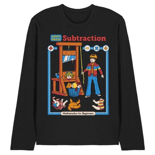 Front - Steven Rhodes Unisex Adult Learn About Subtraction Long-Sleeved T-Shirt