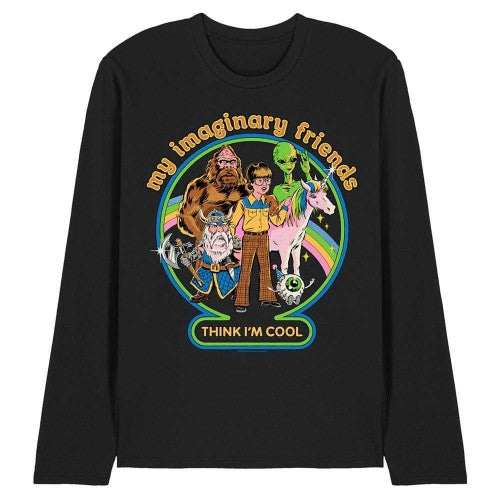Front - Steven Rhodes Unisex Adult My Imaginary Friends Long-Sleeved T-Shirt