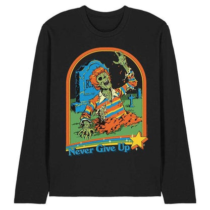 Front - Steven Rhodes Unisex Adult Never Give Up Long-Sleeved T-Shirt