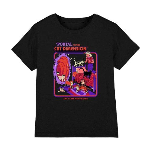 Front - Steven Rhodes Childrens/Kids Portal To The Cat Dimension T-Shirt