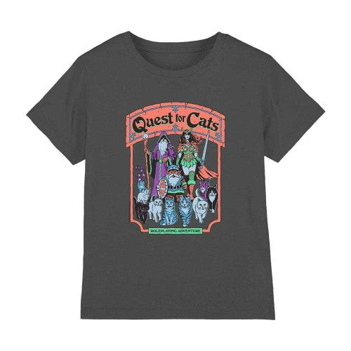 Front - Steven Rhodes Childrens/Kids Quest For Cats T-Shirt