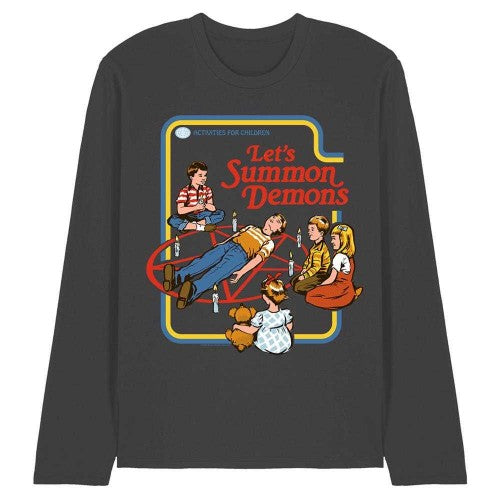 Front - Steven Rhodes Unisex Adult Lets Summon Demons Long-Sleeved T-Shirt