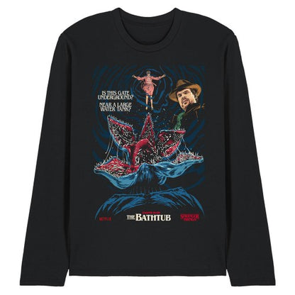 Front - Stranger Things Unisex Adult Butcher Billy Season 1 Chapter 8 Homage Long-Sleeved T-Shirt