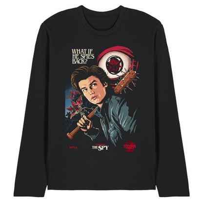 Front - Stranger Things Unisex Adult Butcher Billy Season 2 Chapter 6 Homage Long-Sleeved T-Shirt