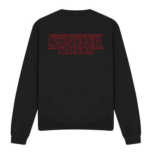 Front - Stranger Things Unisex Adult Logo Outline Sweatshirt