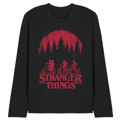 Front - Stranger Things Unisex Adult Bike Long-Sleeved T-Shirt