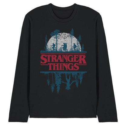 Front - Stranger Things Unisex Adult Silhouette Long-Sleeved T-Shirt