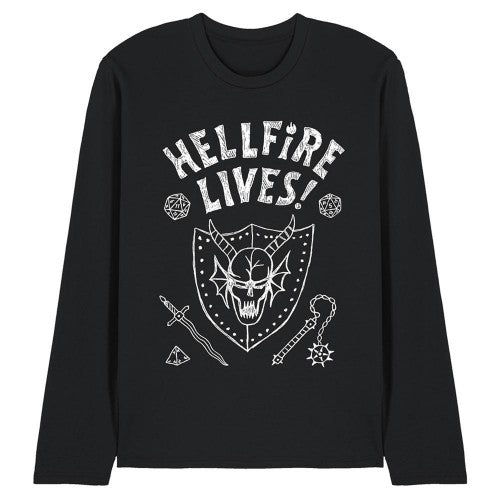 Front - Stranger Things Unisex Adult Hellfire Graduation Invert Long-Sleeved T-Shirt